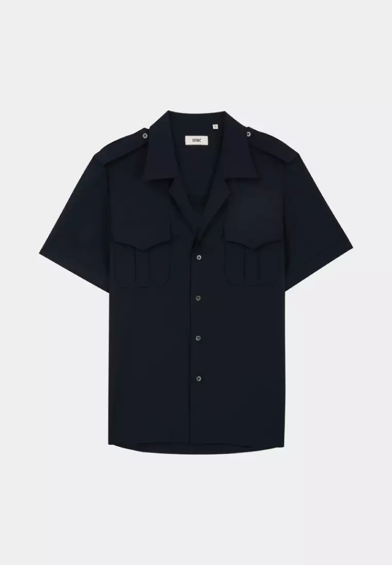 Midnight Blue Military Shirt