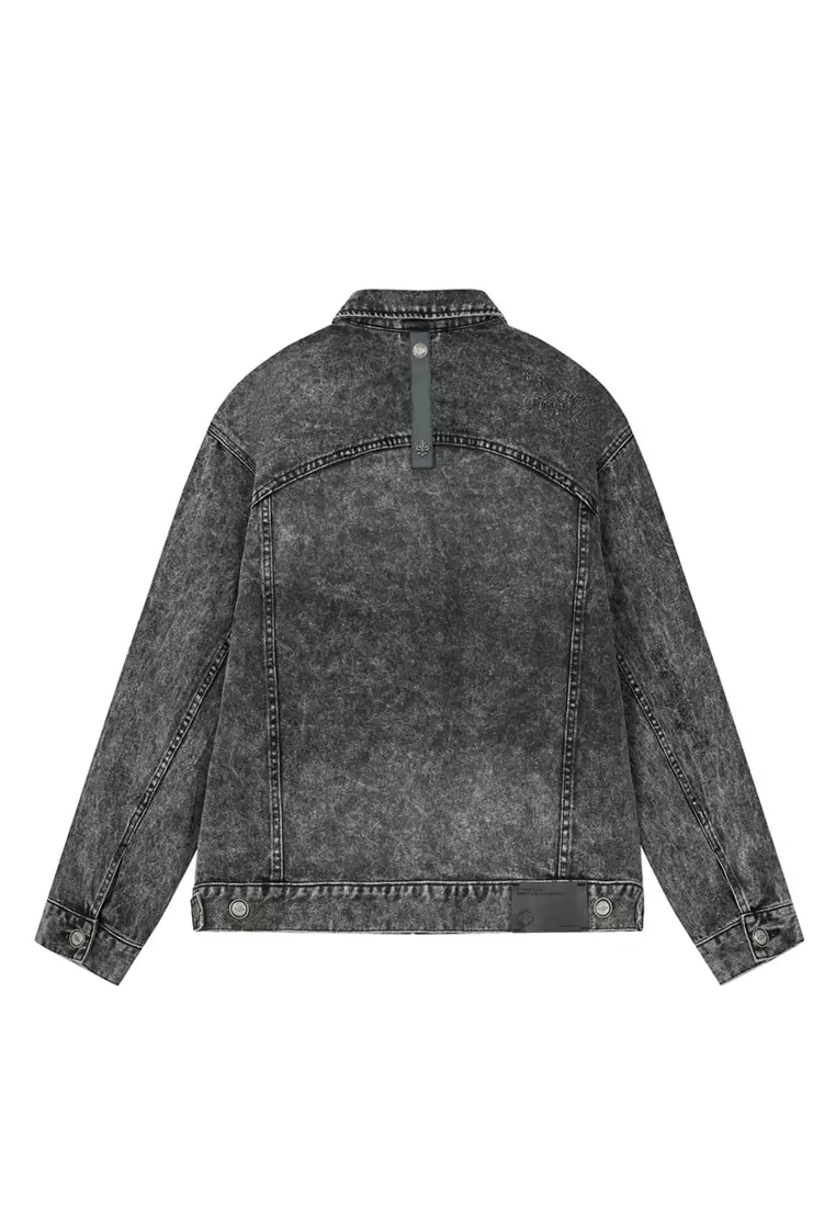 男裝 PALLADIUM LOGO 洗水牛仔外套