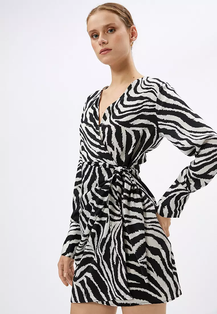 Zebra Patterned Dress Mini