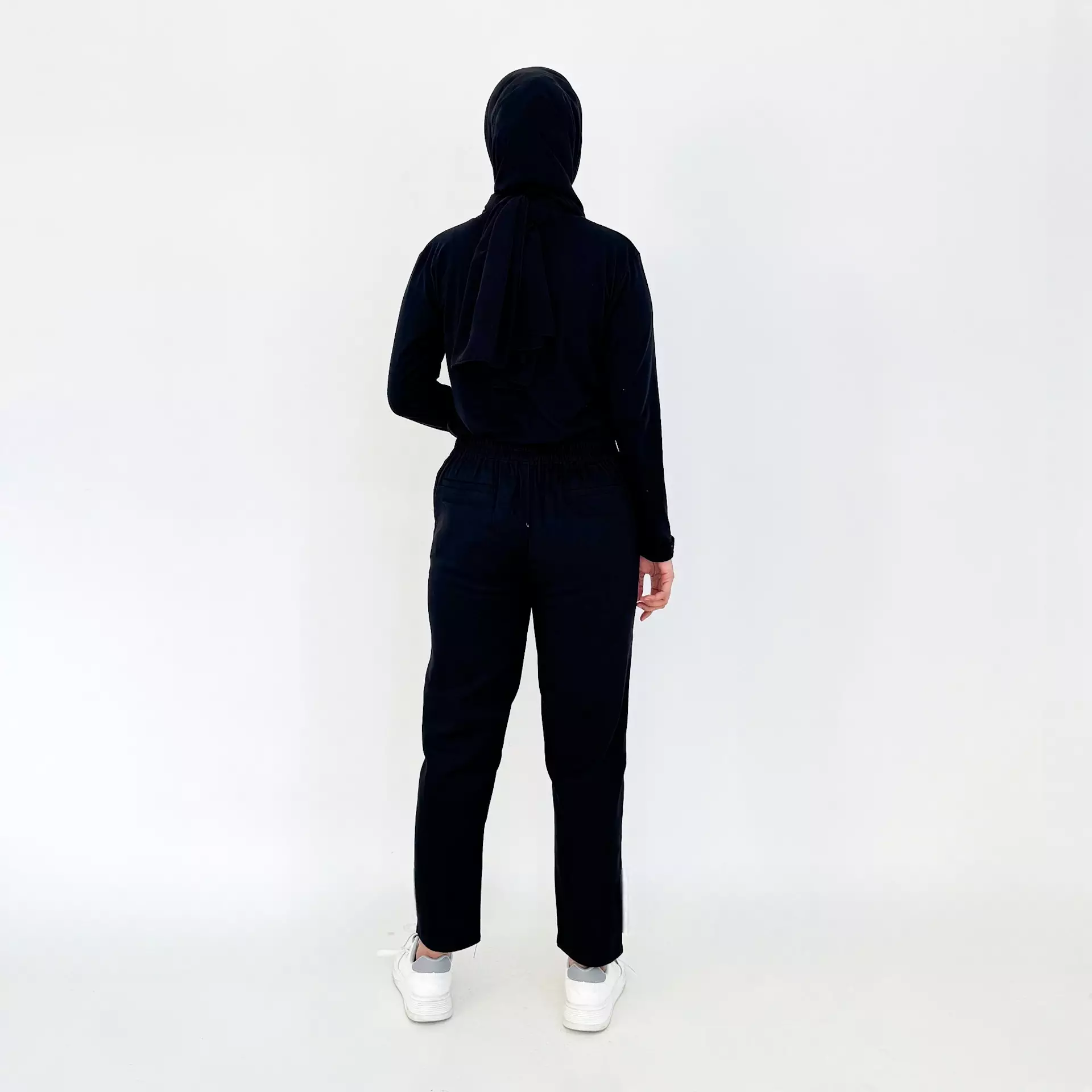 Della Twill Pants [HITAM] Celana Panjang Polos Katun Formal Fit 95 Kg