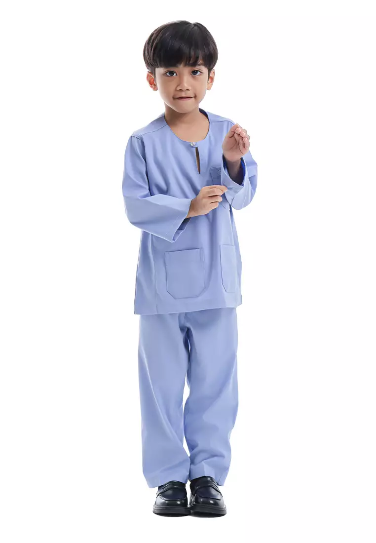 Forest x Hatta Dolmat Baju Melayu Teluk Belanga Budak - FK24104BM-31Blue