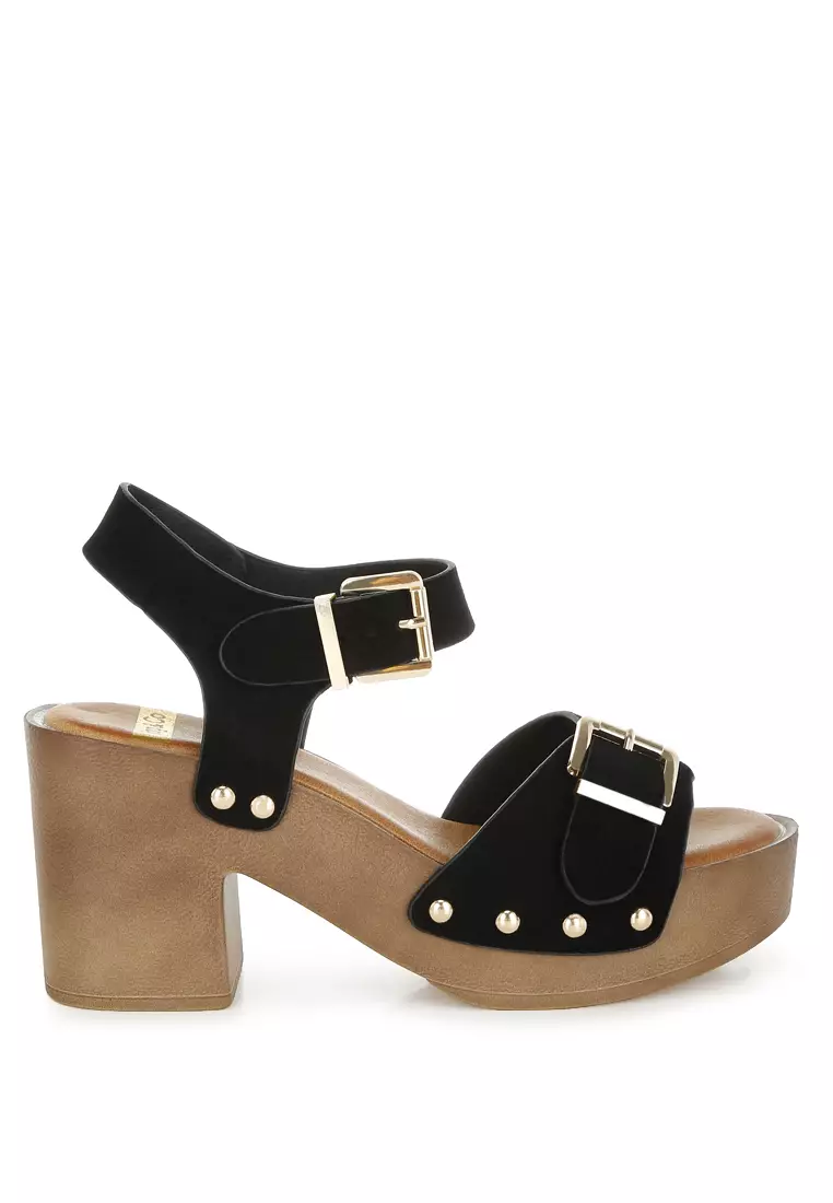 Buy Rag Real Suede Leather Clog Sandals In Black 2025 Online