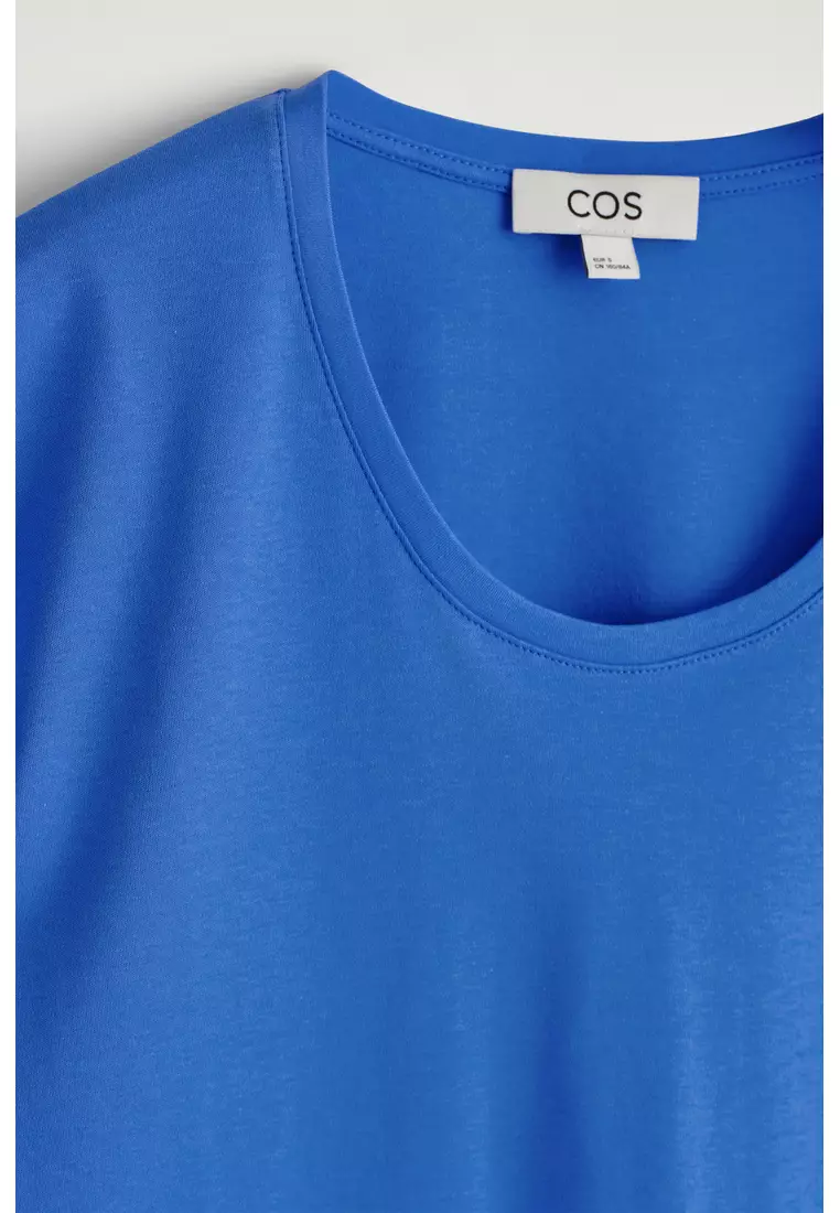 SCOOP-NECK COTTON T-SHIRT