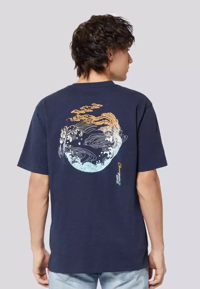 男裝V57日本浮世繪針織T恤