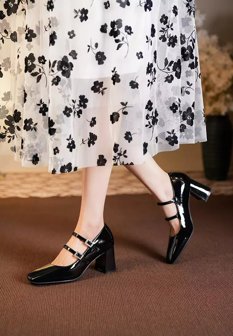 6CM Double Strap Mary Jane Shoes BY997-2
