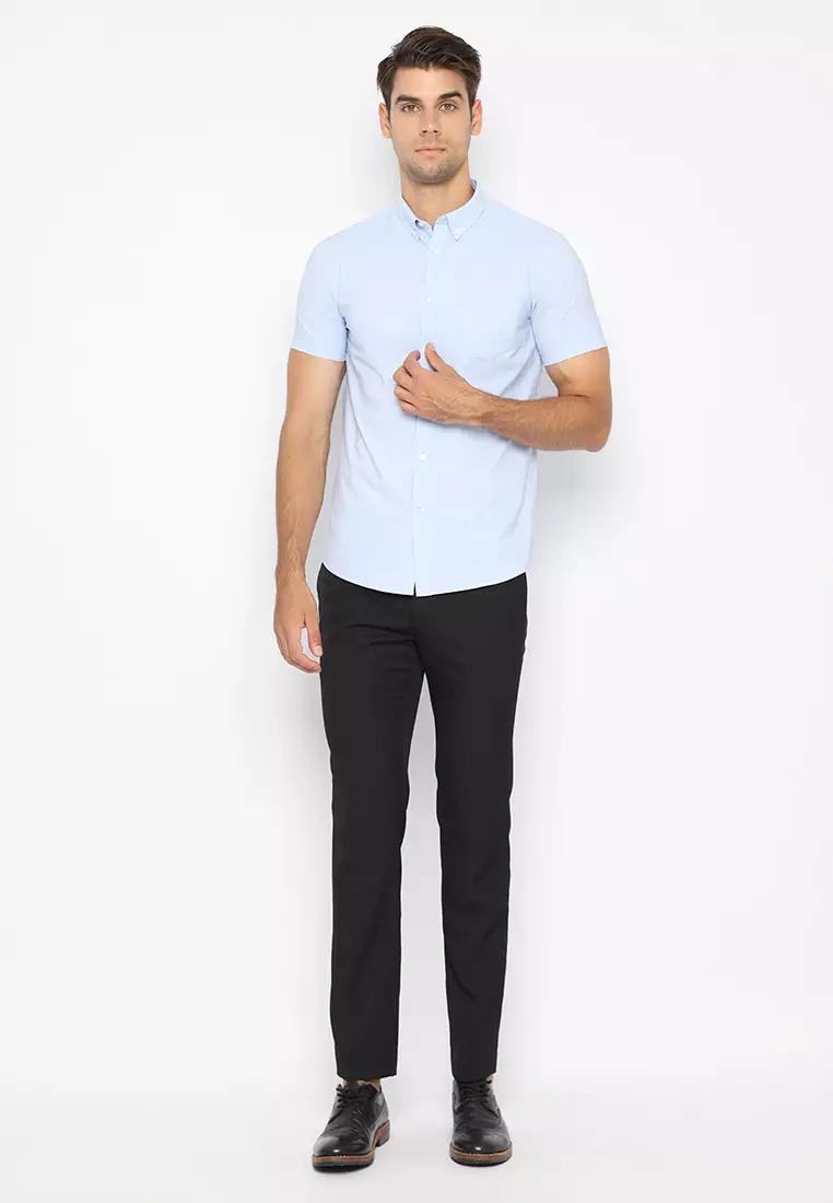 Jobb Minnesota Kemeja Pria Lengan Pendek Slim Fit L.Blue - 2022 Edition