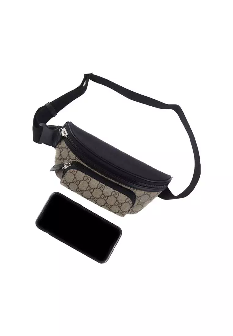 GG Supreme Canvas Unisex Belt Bag Beige/Black 779877