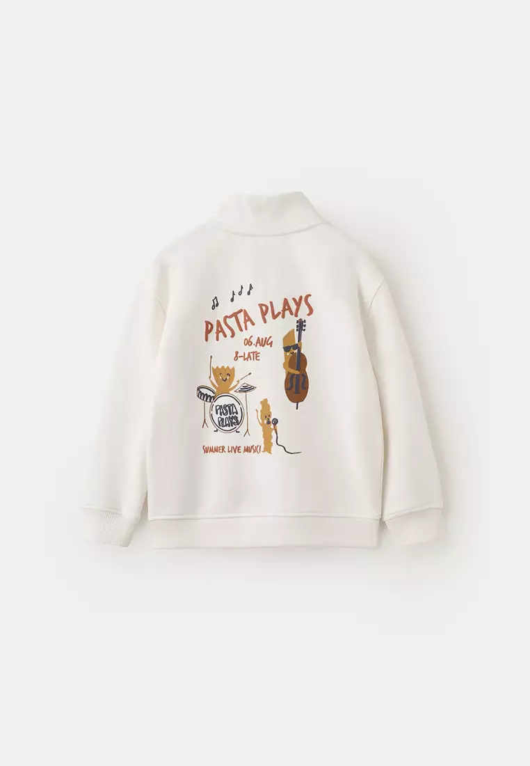 Perkins-Neck Cotton Sweater