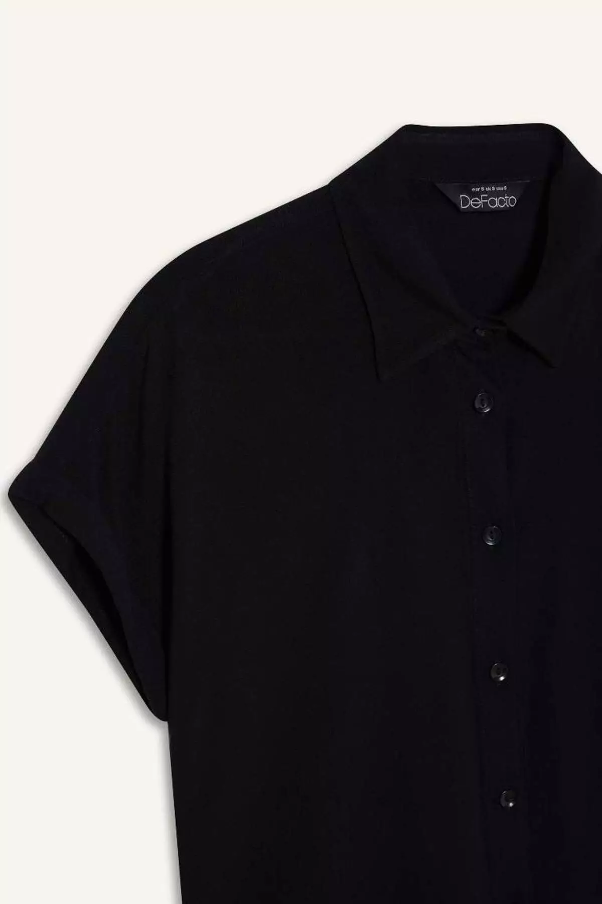 Regular Fit Basic Plain Viscose Short Sleeve Shirt N7819Az25Sp