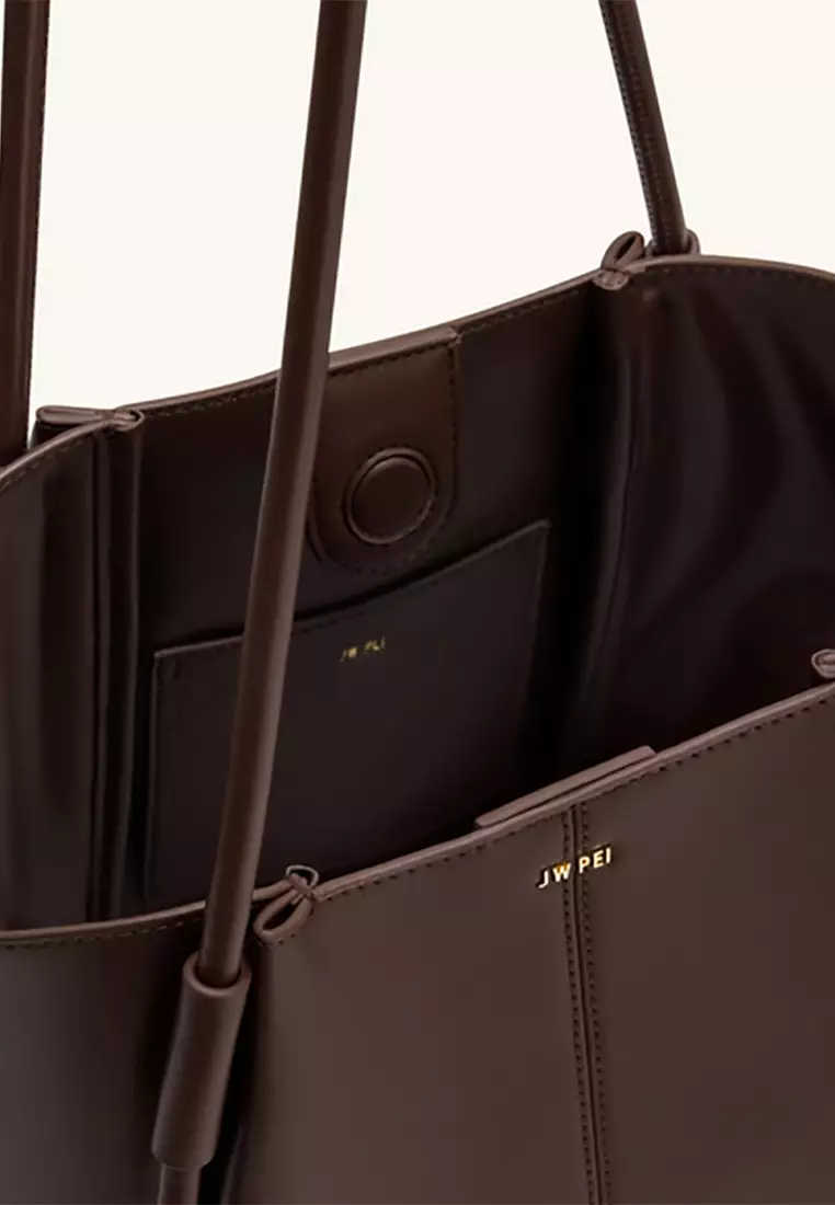 Nala Wide Tote Bag - Deep Brown