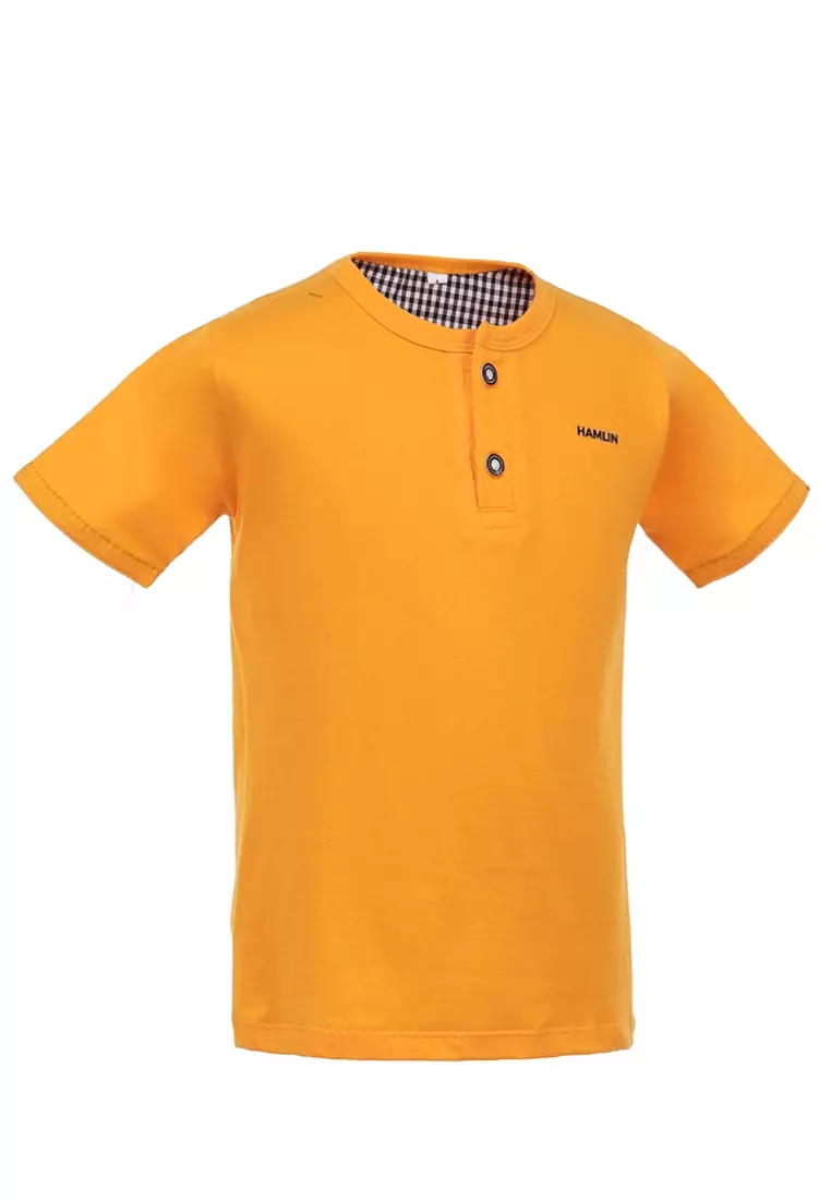 Mateo Kaos Polo Anak Laki-laki Lengan Stick Balik Childrens Tshirt Polos Material Cotton ORIGINAL - Yellow