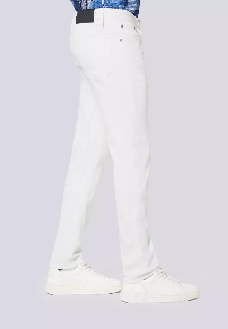 男裝V57白色牛仔褲