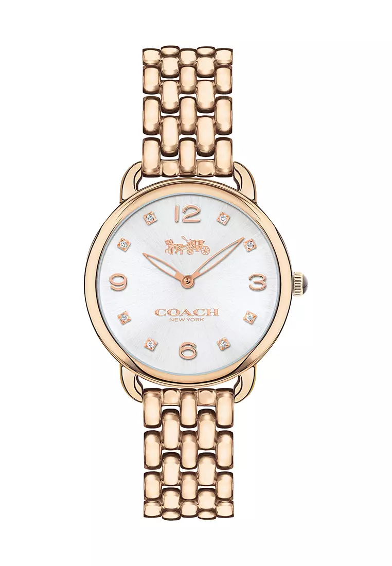 Coach women's delancey 2024 watch rose gold