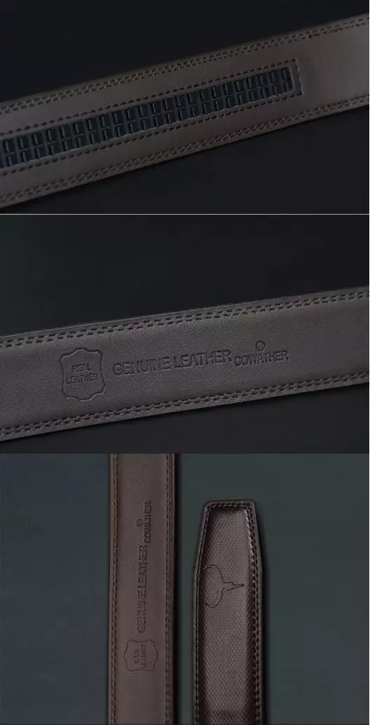 Cowather Ikat pinggang Pria Kulit Sapi Asli CZ146 - BROWN