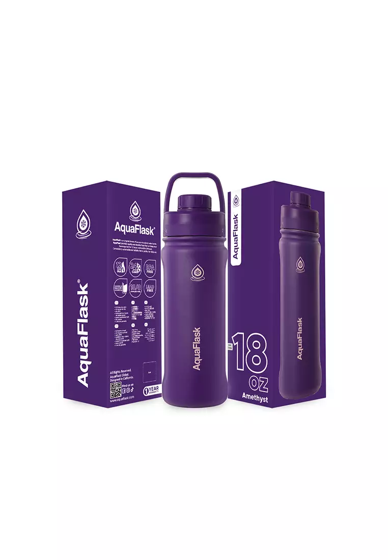 18oz Amethyst New Sports Lid Bottle Wide Mouth Vacuum Insulated Stainless Steel Drinking Water Bottle