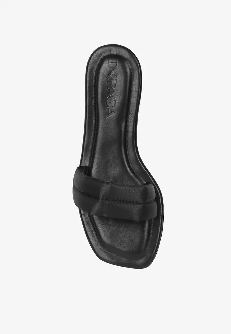 Puffy Slip On Sandals Alba Black