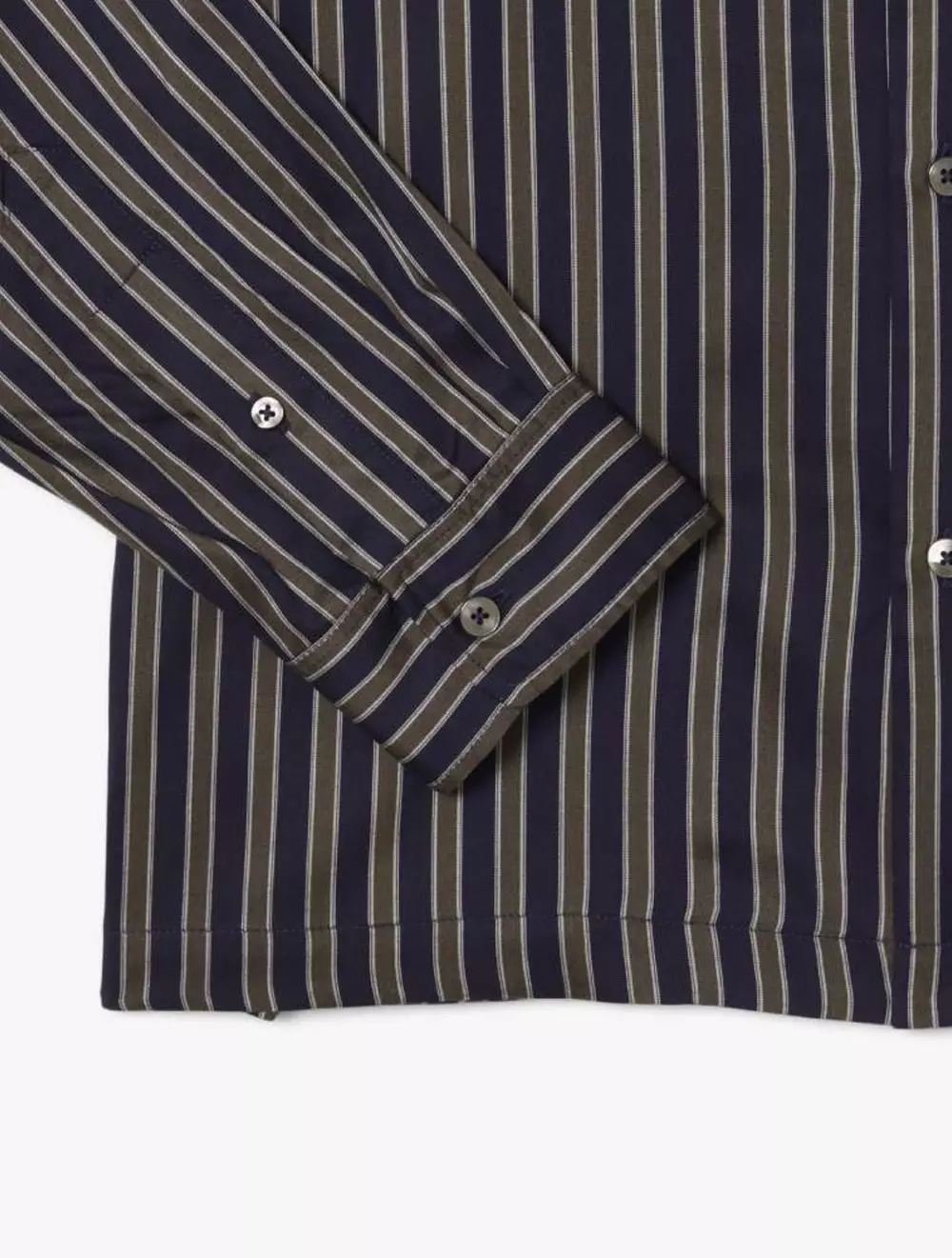 Relaxed Fit Striped Lyocell Shirt - Blue