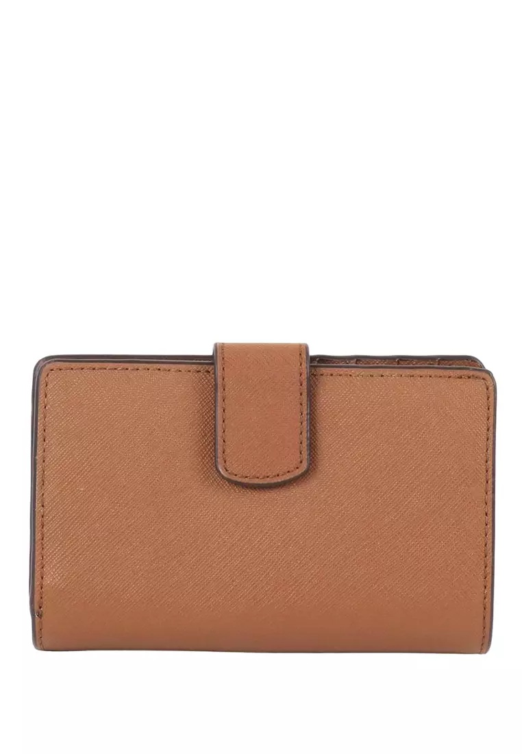 Jet Set Travel Medium Bifold Zip Coin Wallet - Brown