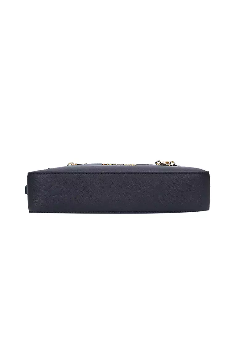 Jet Set Large Saffiano Leather Crossbody Bag In Black 35S1GTTC7L
