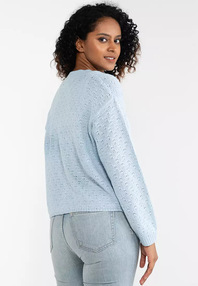 Mia on sale pointelle cardigan