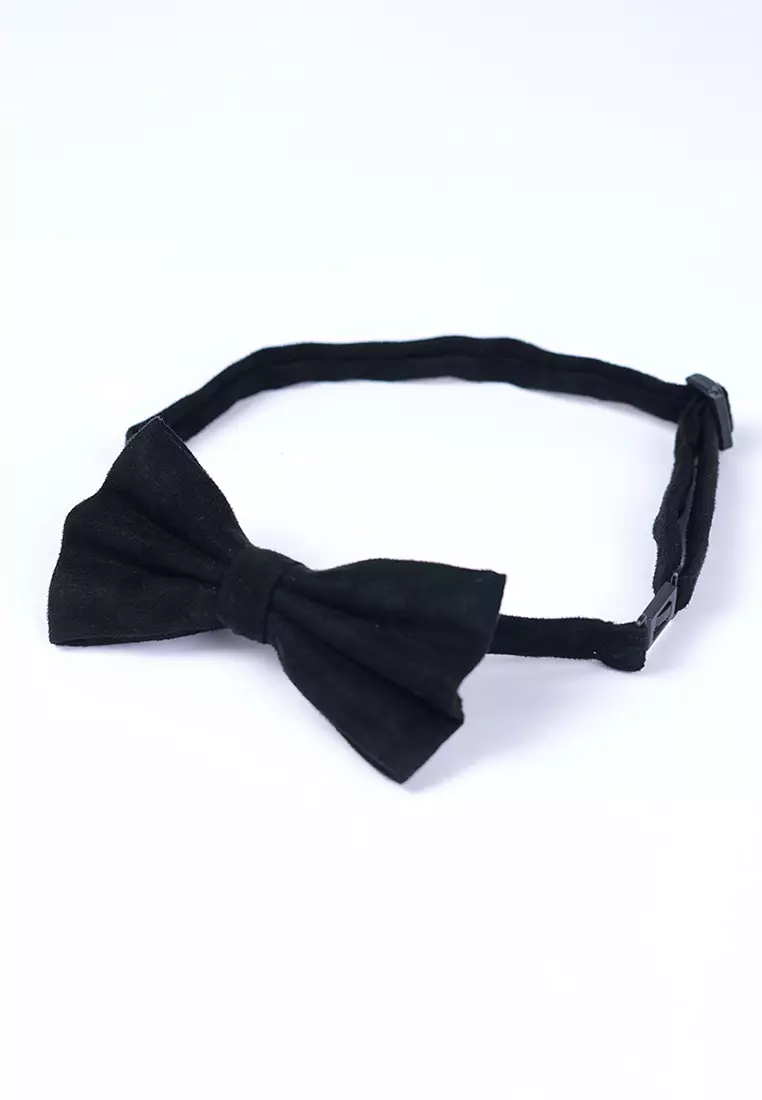 Dasi kupu kupu bowtie wedding bahan suede / beludru hitam