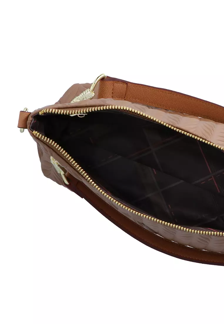 Buy Carlo Rino Chevron-Quilt Top Handle - Brown 2026 Online | ZALORA