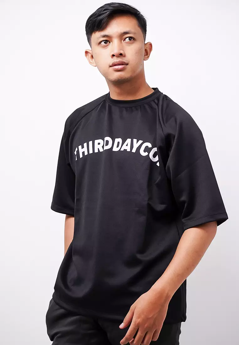 MTK02 Kaos Oversize Distro Pria Thirddayco Dateng Hitam