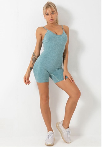Twenty Eight Shoes blue VANSA Yoga Fitness Jumpsuit  VPW-Y770 7C108AACE390AFGS_1