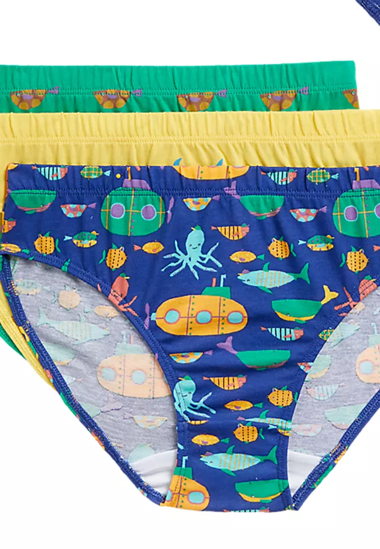 7pk Pure Cotton Sea Life Briefs
