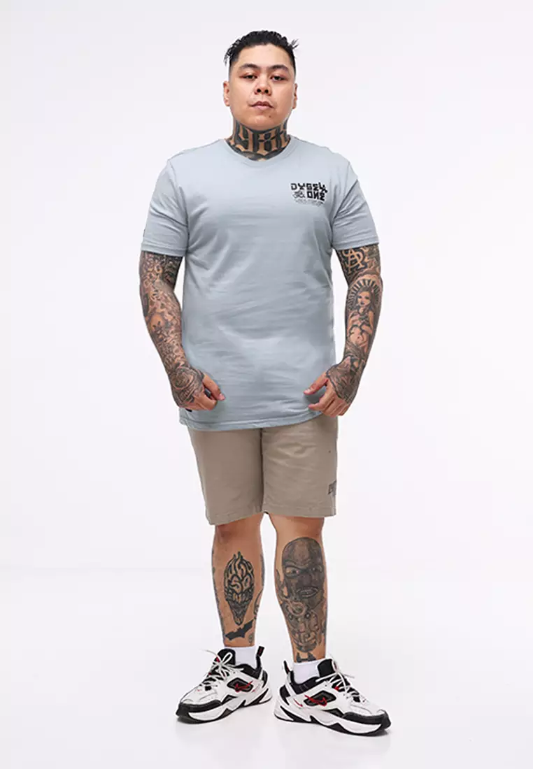 Round Neck Short Sleeves Slim Fit T-Shirt
