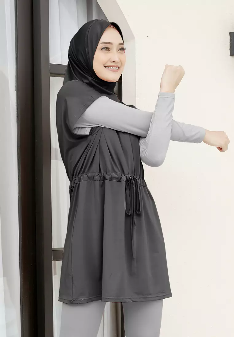 Zelena - Kania Sports Vest | Rompi Hijab Olahraga - Black - L