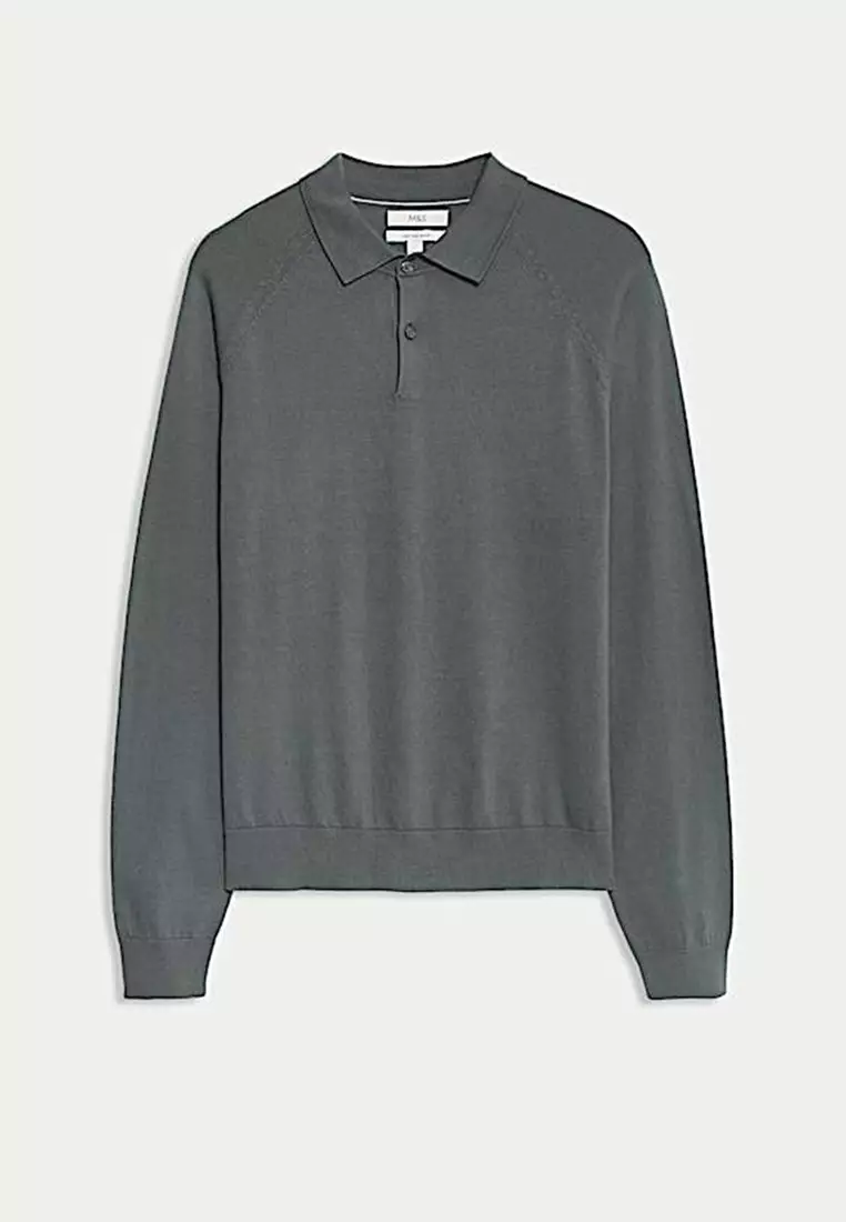 Cotton Rich Knitted Polo Shirt