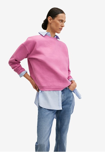Mango pink Basic Cotton Sweater 19F3FAA117F0E5GS_1