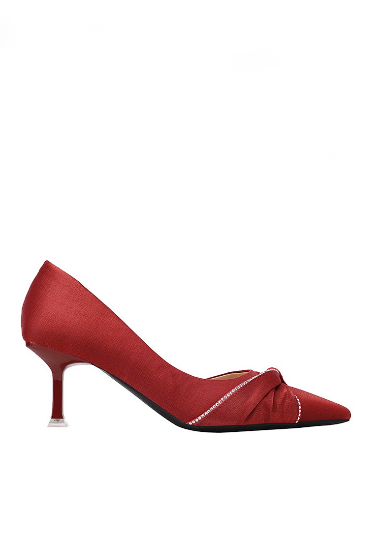 VANSA Silky Satin D'orsay High Heels VSW-H1753
