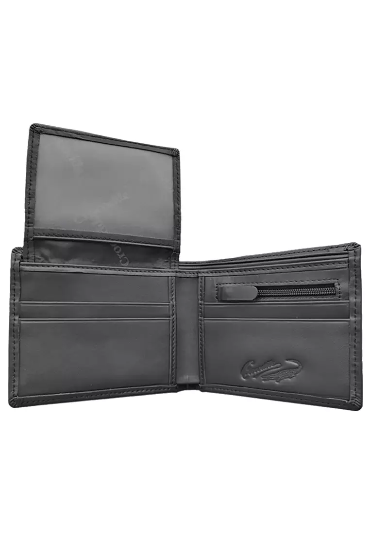 Crocodile 887BY Dompet Pria Men Wallet Leather Kulit Original - Hitam