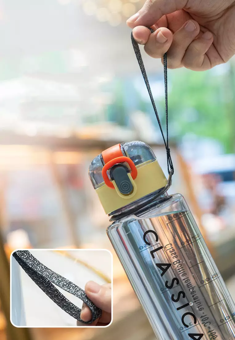 Wakakids Botol Minum Plastik Transparan Classical Smosi 800ml K101 Venrc Hijau