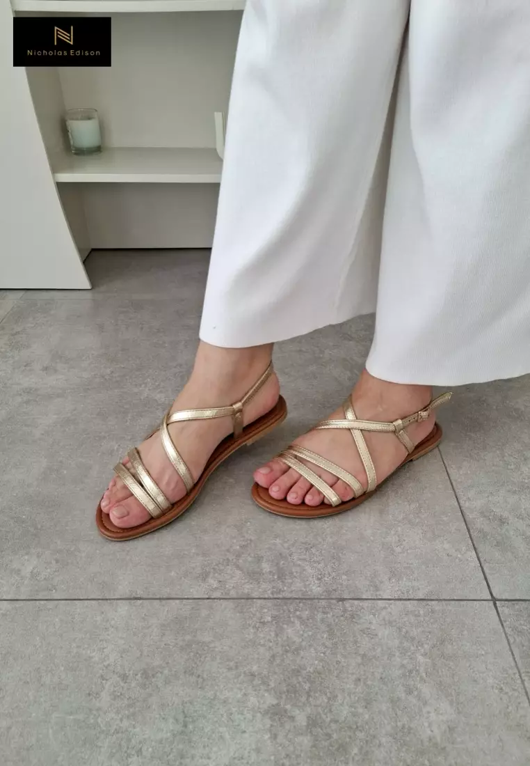 Nicholas Edison Sandal Hana Light Gold