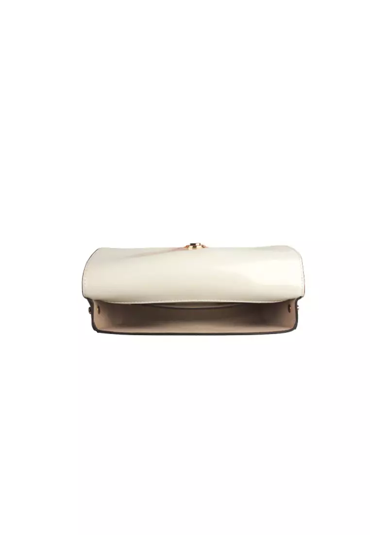 Robinson Spazzolato Rectangle Shoulder Bag in White 161831