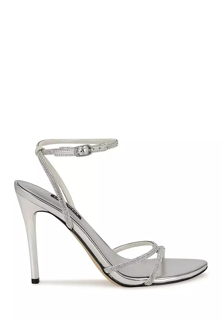 Discount on Nine West  shoes - SKU: Misseyh8 Ankle Strap Sandal Silver