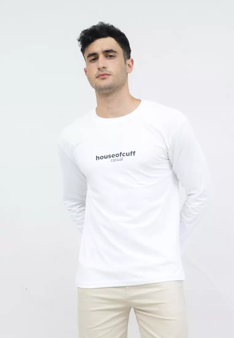 Kaos cotton combed lengan panjang pria unisex houseofcuff Crunk
