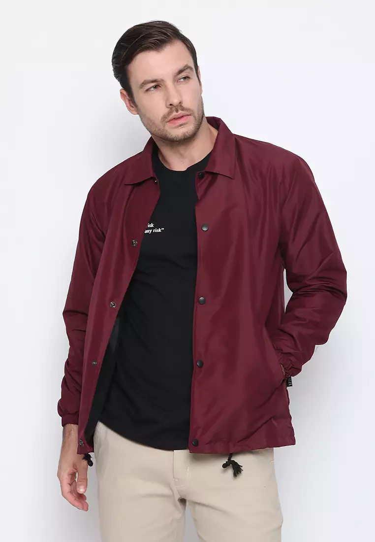 17SEVEN Jaket windbreaker Basic 004-MAROON
