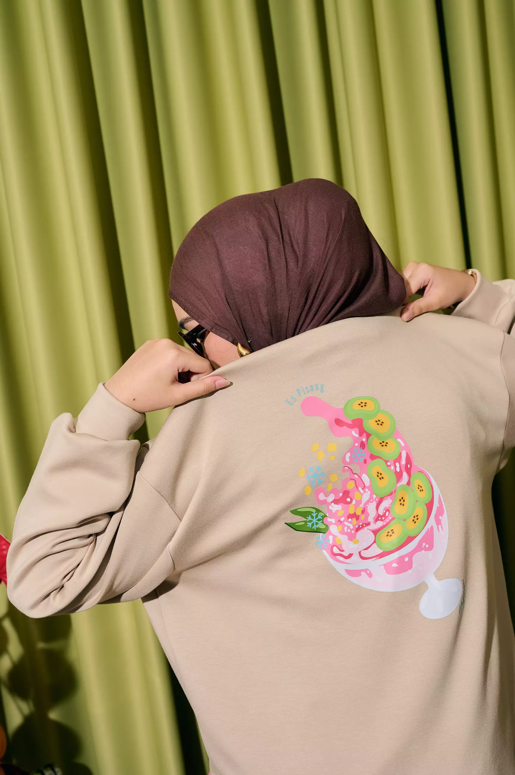 [New Collection] ZM Zaskia Mecca - Grea Cream Sweater Jacket - Koleksi Rasa Rasa - Cemil Cemil