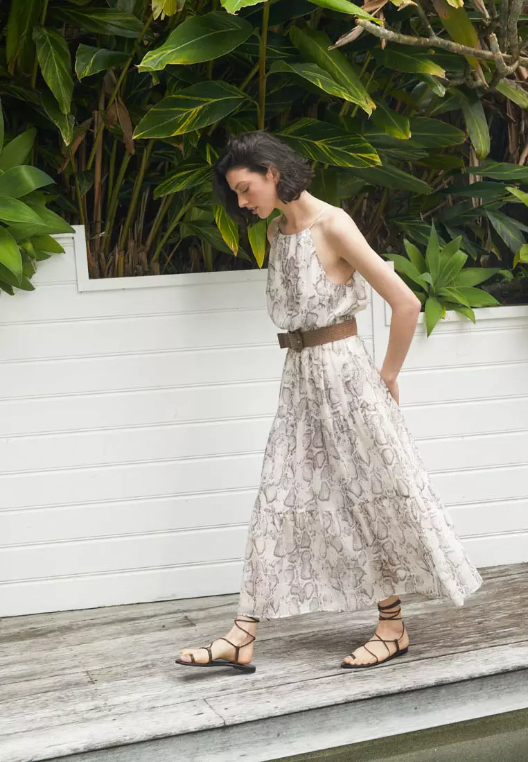 Mannuela Halter Neck Print Dress