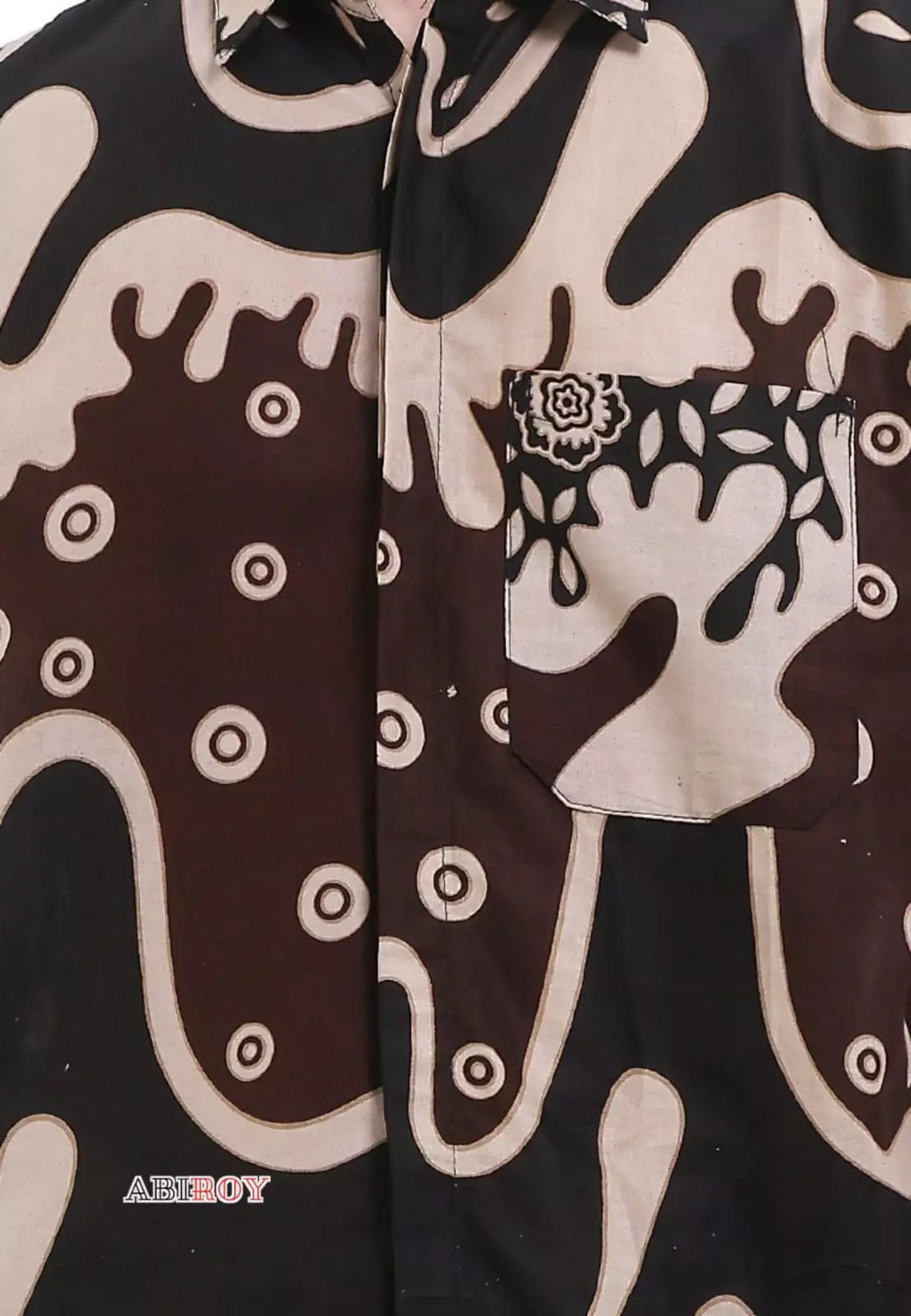 Andara Mahogany Kemeja Batik Pria Premium Slimfit Lengan Pendek NLN