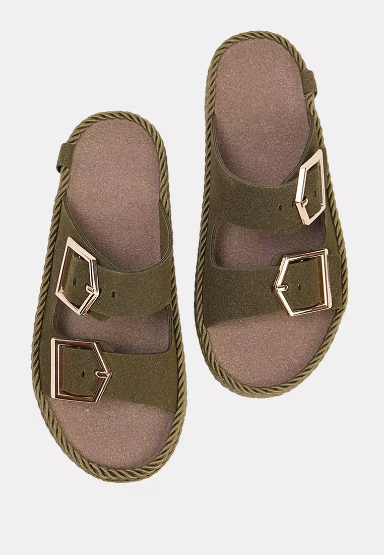 Dual Buckle Sandals