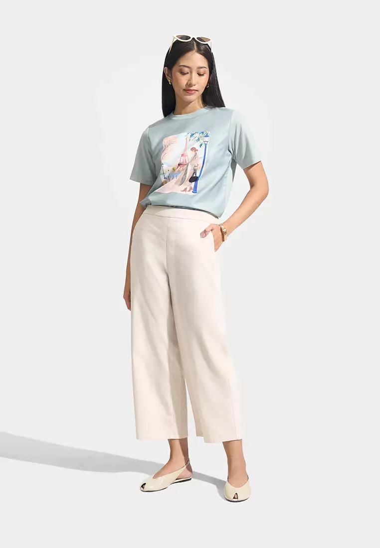 Cozy: Pull Up Straight Leg Trousers