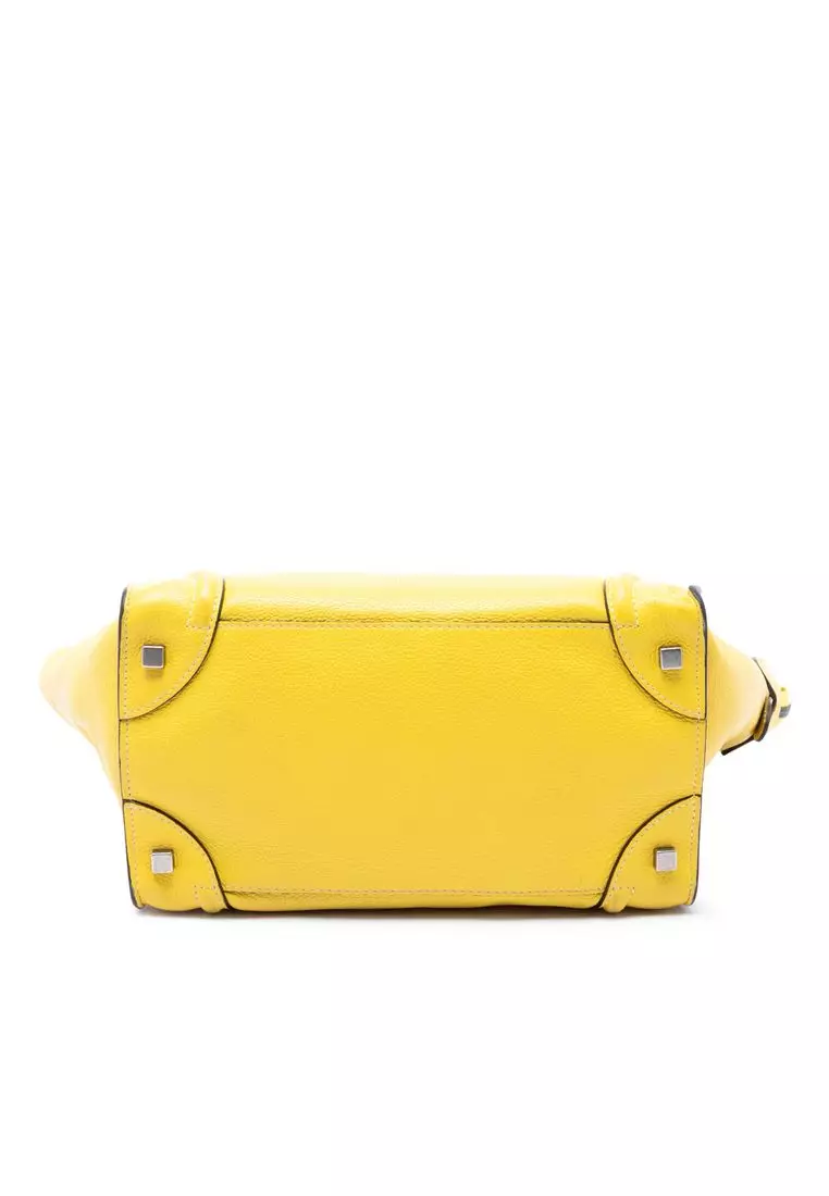 Pre-Loved Celine Mini Drummed Calfskin Luggage Tote