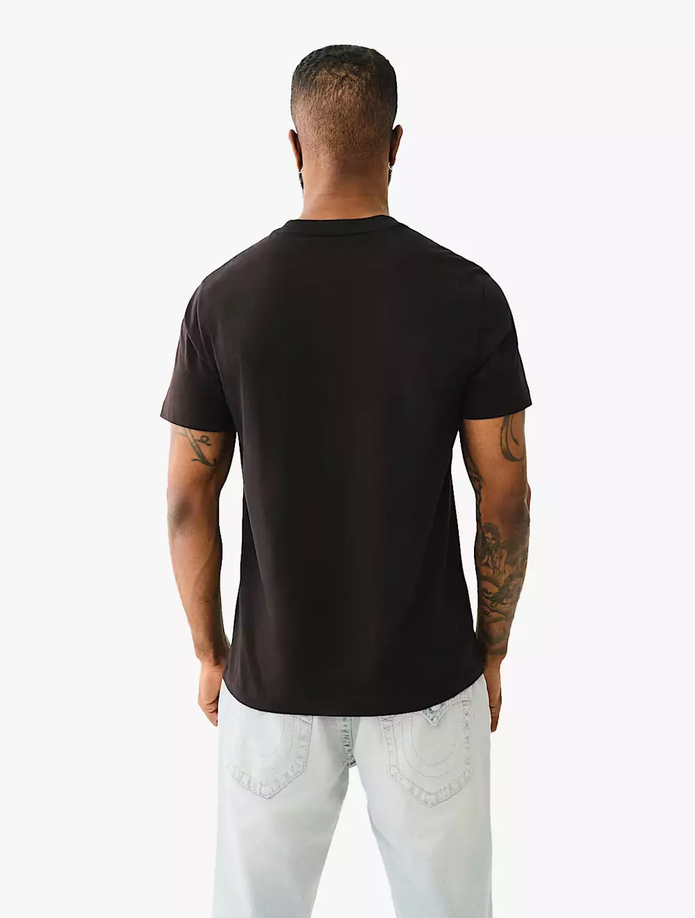 True Religion - Men T-Shirts - HIGH LOW HD TEE - Jet Black