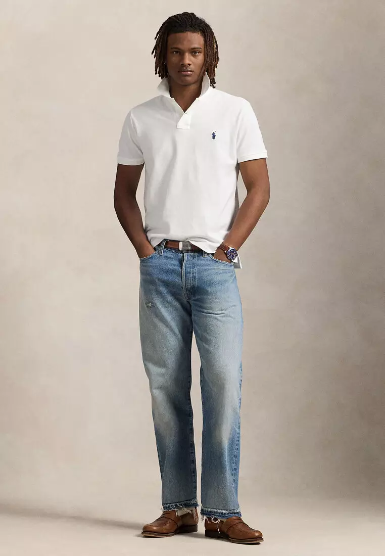 Custom Slim Fit Mesh Short Sleeve Polo Shirt