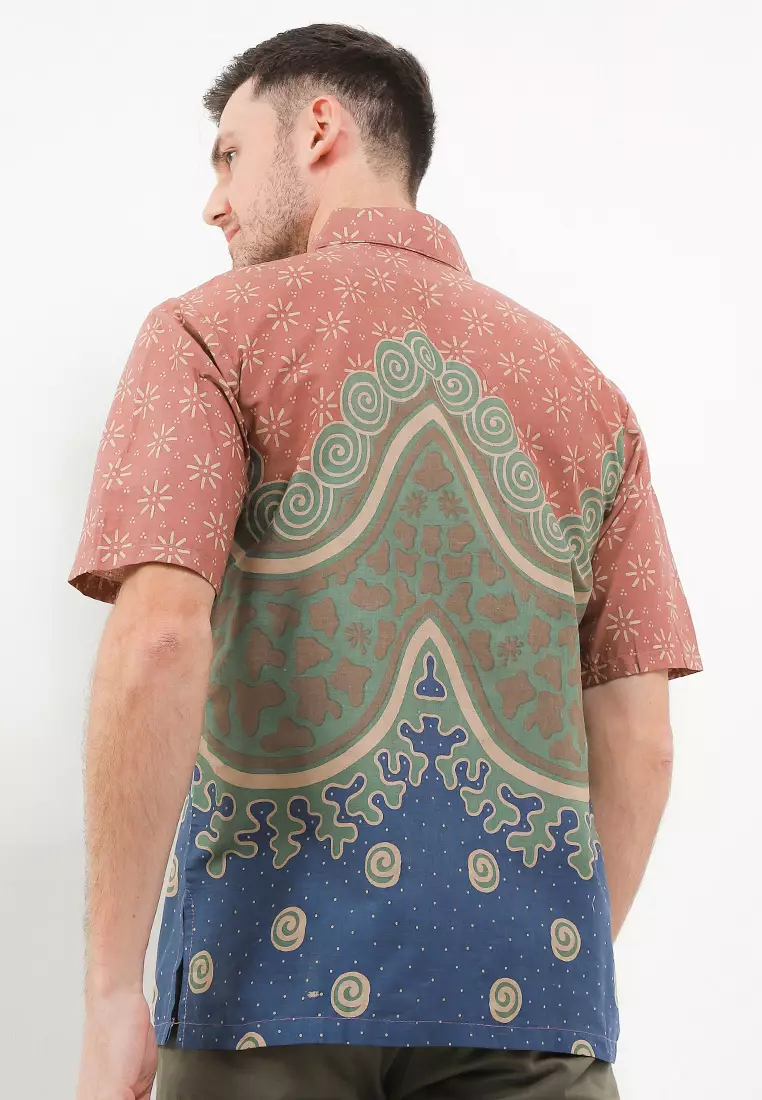 Gulali Kemeja Batik Premium Pria Casual Modern Lengan Pendek